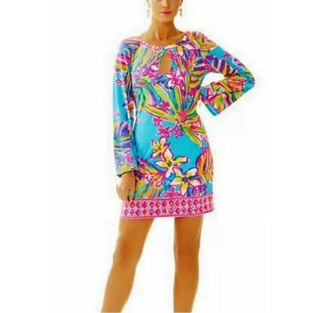 Lilly Pulitzer Fairfield tunic dress sea blue summer haze